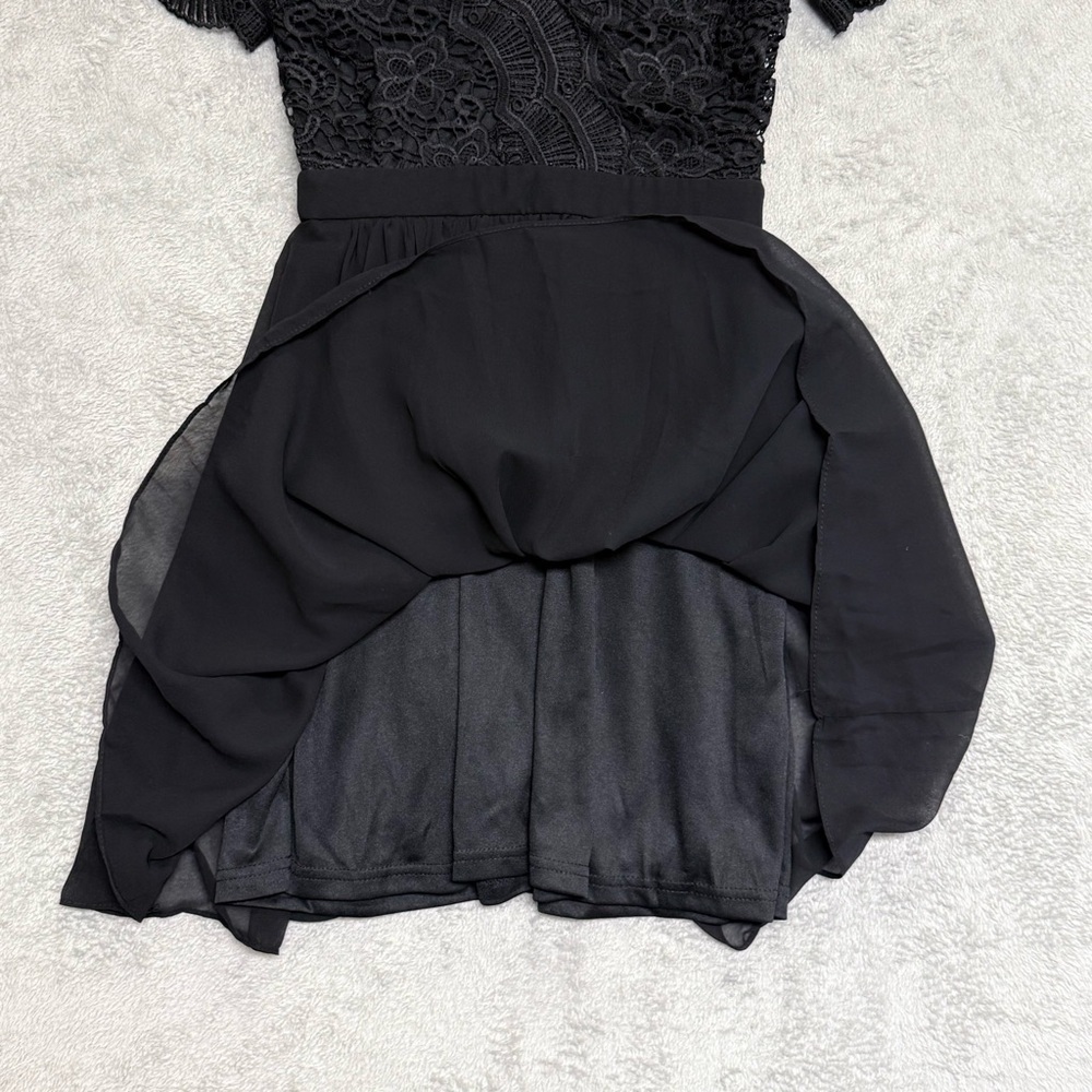 NWT Lulus Black Lace Skater Dress Size XS – Cocktail, Prom, Evening - Picture 8 of 16